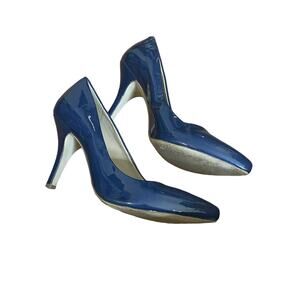 Arturo Chiang Blue Patent Heels Sz 9